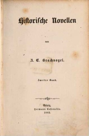 Historische Novellen, 2