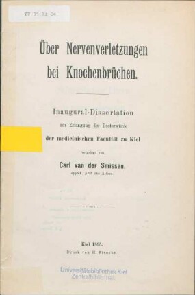 Über Nervenverletzungen bei Knochenbrüchen