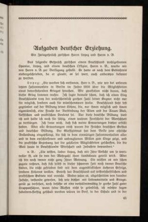 65-69, Aufgaben deutscher Erziehung