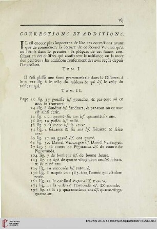 Corrections et additions