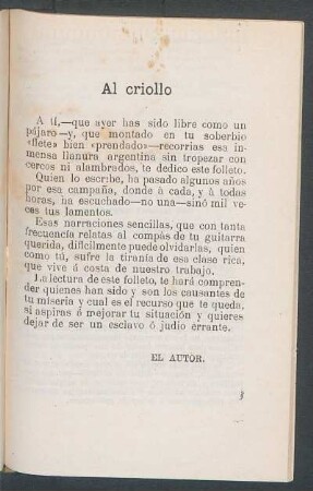 Al criollo
