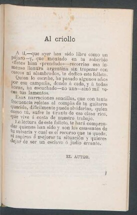 Al criollo