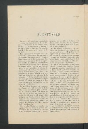 El destierro