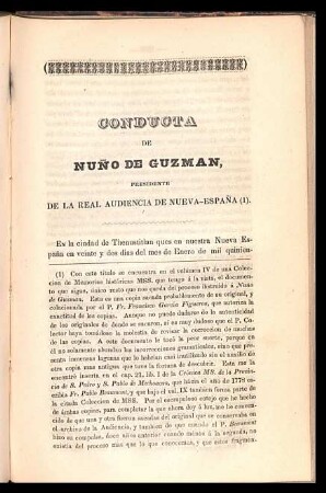 Conducta de Nuño de Guzman