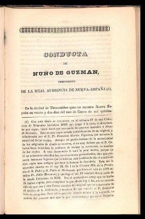 Conducta de Nuño de Guzman