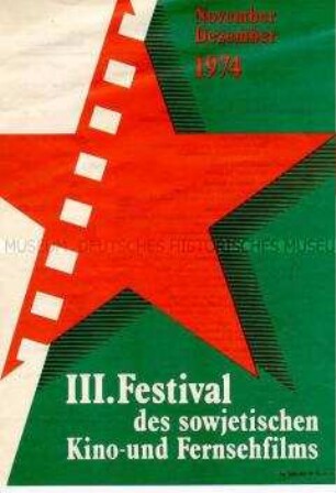 Programm des III. Festivals des sowjetischen Kino- und Fernsehfilms in der DDR