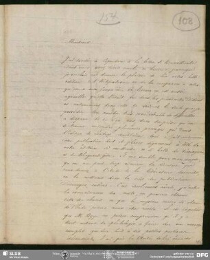 Eigenh. Brief von Eugène Burnouf an August Wilhelm von Schlegel, Paris, 03.01.1830