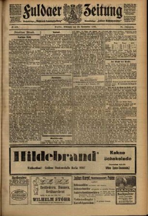 Zweite Ausgabe vom Mittwoch, den 10. November 1909.