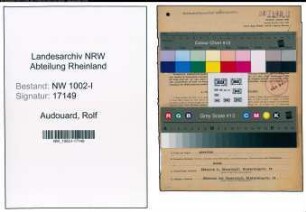 Entnazifizierung Rolf Audouard, geb. 01.09.1905 (Kaufm.Angest.)