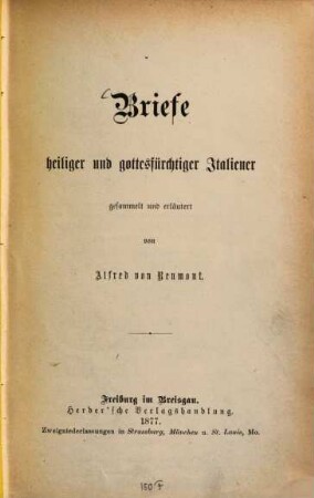 Briefe heiliger und gottesfürchtiger Italiener