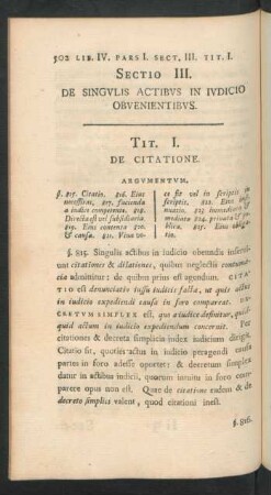 Tit. I. De Citatione