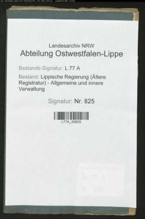 Verpachtung des Salzhandels zu Barntrup
