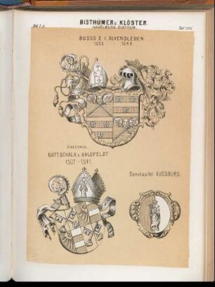Taf. 236. Havelberg Bisthum. - Busso II. v. Alvensleben. 1523 - 1548. - Schleswig. Gottschalk v. Ahlefeldt 1507 - 1541. - Domkapitel Augsburg