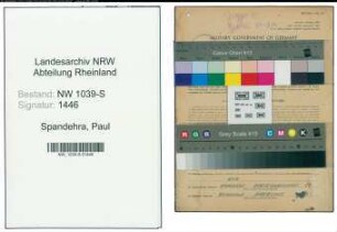 Entnazifizierung Paul Spandehra , geb. 06.09.1901 (Landwirt)