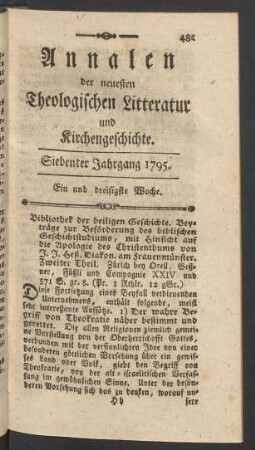 Ein und dreißigste Woche