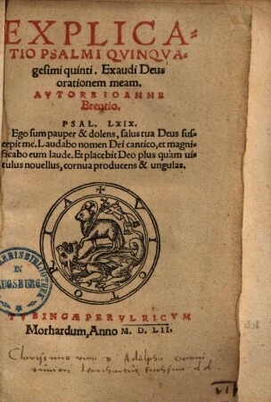 Explicatio Psalmi 55: Exaudi, Deus, orationem meam ...