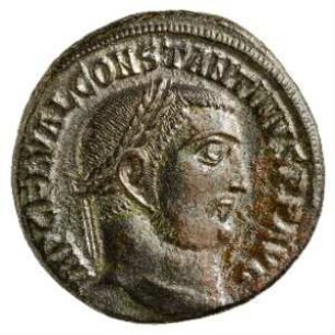 Münze, Follis, Aes 3, 312 n. Chr.
