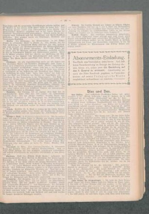 Abonnements-Einladung