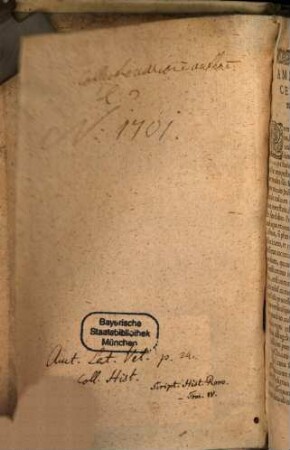 Varii Historiae Romanae Scriptores : partim Graeci, partim Latini, in vnum velut corpus redacti, De rebus gestis ab Vrbe condita, vsque ad imperii Constantinopolin translati tempora. [4]