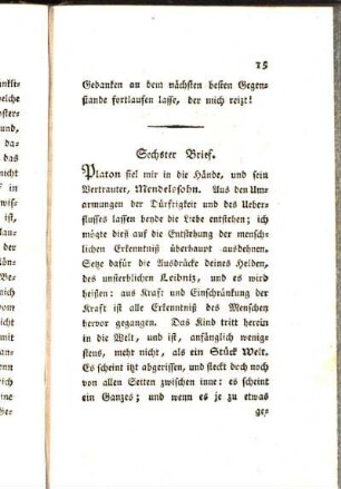 Sechster Brief.