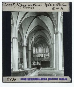 Soest, Minoritenkirche St. Thomas : Innenansicht, Blick nach W