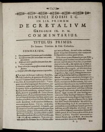 Titulus Primus [ - ] Titulus II.