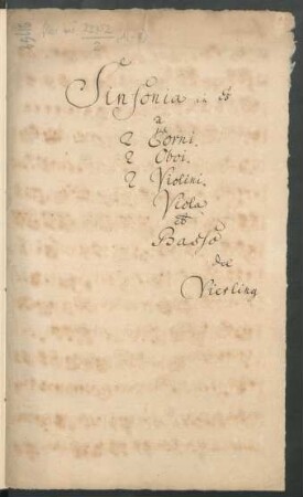 Sinfonien; strings, ob (2), cor (2); Es-Dur