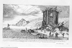 Vestigi delle antichità di Roma, Tivoli, Pozzuolo e altri luochi, Tafel 44: L'orientale lato del detto Tempio, ...