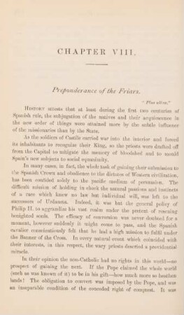 Chapter VIII. Preponderance of the friars