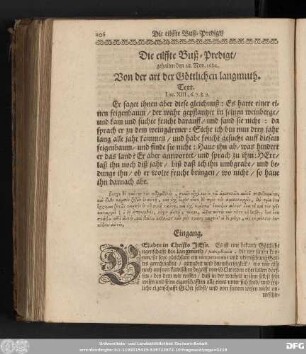 Die eilffte Buß-Predigt/ gehalten den 28. Nov. 1684. Von der art der Göttlichen langmuth.