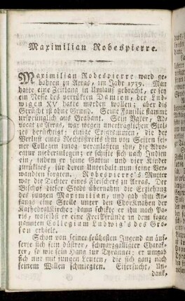 Maximilian Robespierre.