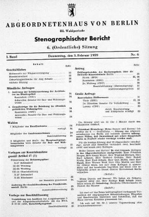 Nr. 6, 5. Februar 1959