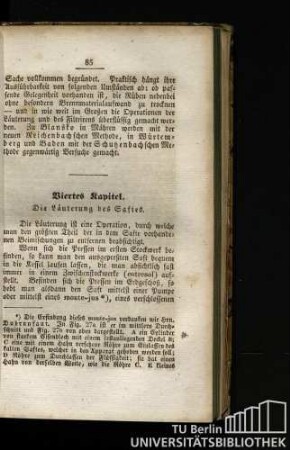 Viertes Kapitel. Die Läuterung des Saftes