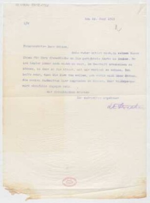 Brief an Bernhard Sekles : 28.06.1915