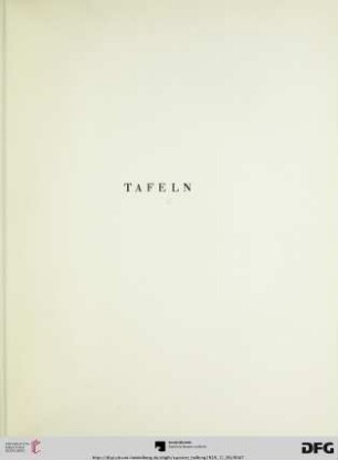 Tafel I-XXXVI