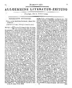 Wiener Zeitschrift etc. (Beschluß der im vorigen Stück abgebrochenen Recension.)