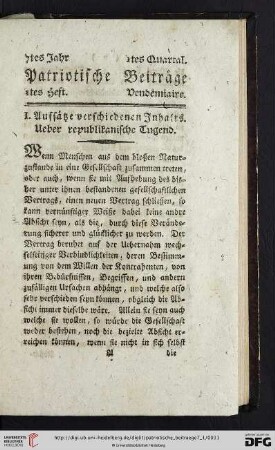 1tes Heft (Vendemiaire)
