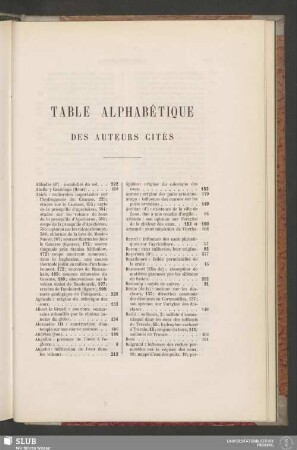 Table Alphabétique Des Auteurs Cités