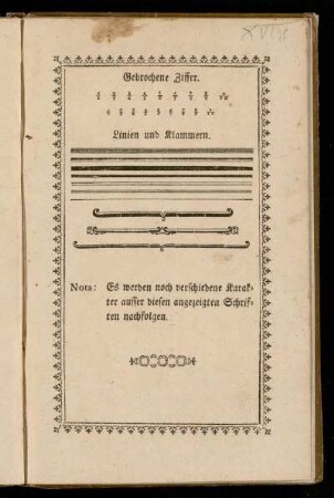 Linien und Klammern