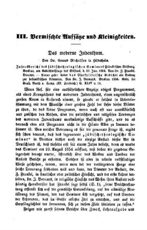 Das moderne Judenthum