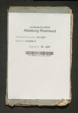 Briefwechsel des Erzbischofs Clemens August von Köln mit Clemens Franz und Theresia Emanuela von Bayern