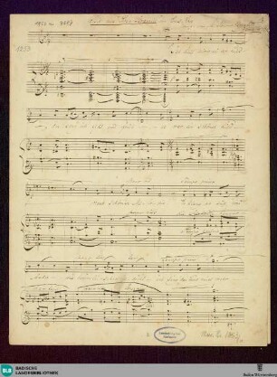 3 Lieder - Mus. Hs. 1253 : V, pf