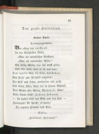 Das große Hallelujah.