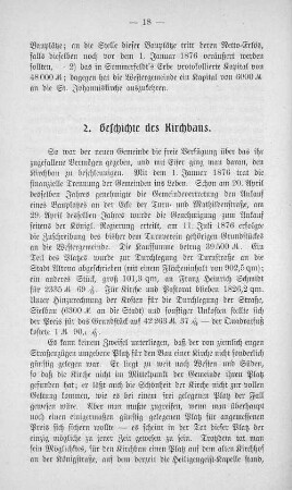2. Geschichte des Kirchbaus.
