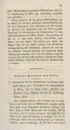 11-19 Einzelne Predigten und Reden