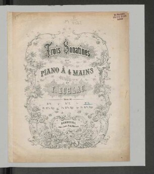 No. 3: Trois Sonatines pour piano `a quatre mains : oeuvre 44