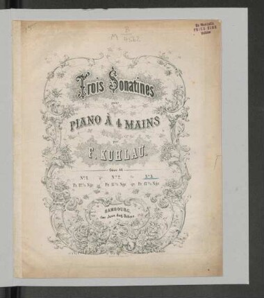 No. 3: Trois Sonatines pour piano `a quatre mains : oeuvre 44
