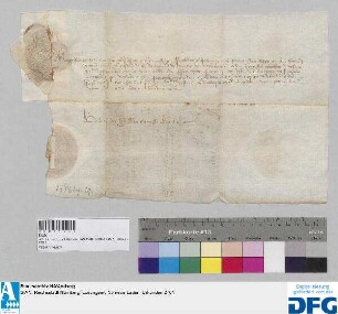 Markgräfin Barbara von Mantua (Barbara marchionissa Mantue) schickt den Antonius de Bonatis mit Beglaubigungsschreiben nach Nürnberg.