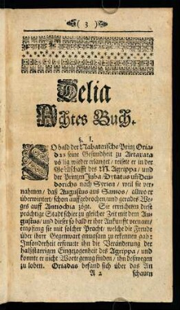 3-133, Delia. Achtes Buch