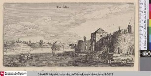 [Fluss entlang der Stadtmauer (Ter tolen); Walled Town, left of a River (Tholen, prov. Zeeland)]